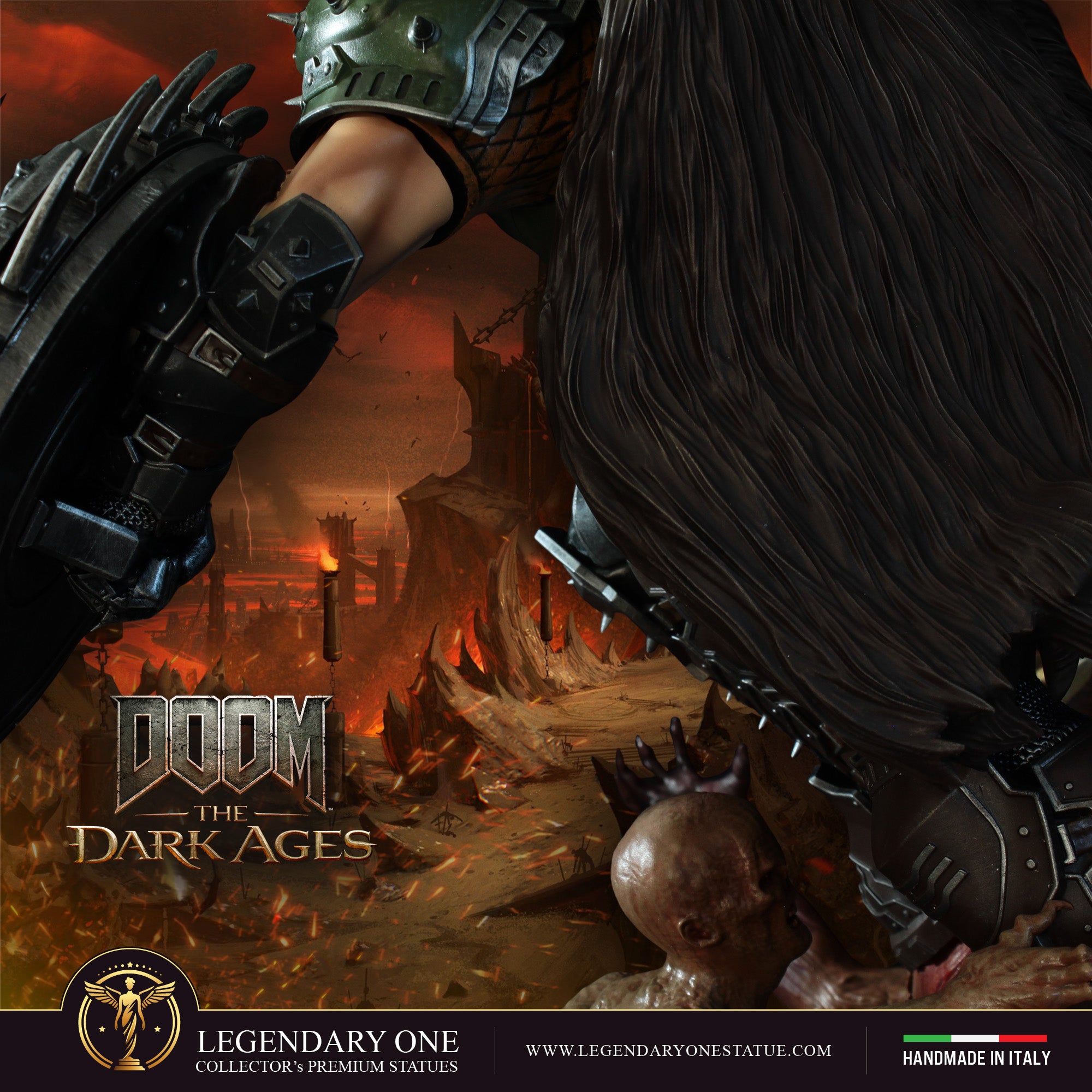 DOOM The Dark Ages Statua da Collezione Esclusiva - Limited Edition con Scudo Rotante - scala 1:4