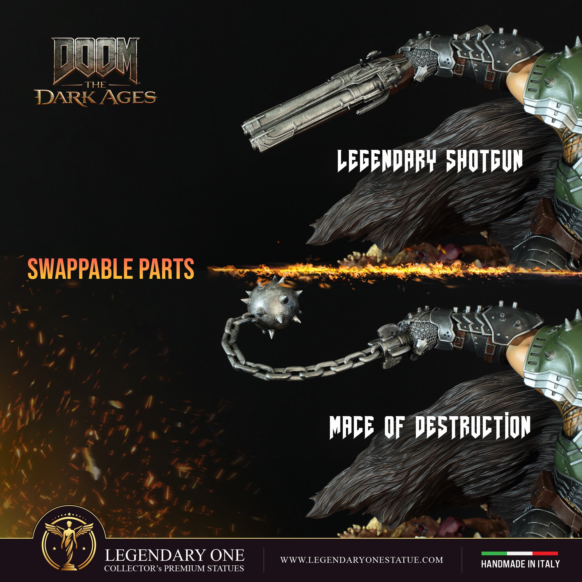 DOOM The Dark Ages Statua da Collezione Esclusiva - Limited Edition con Scudo Rotante - scala 1:4
