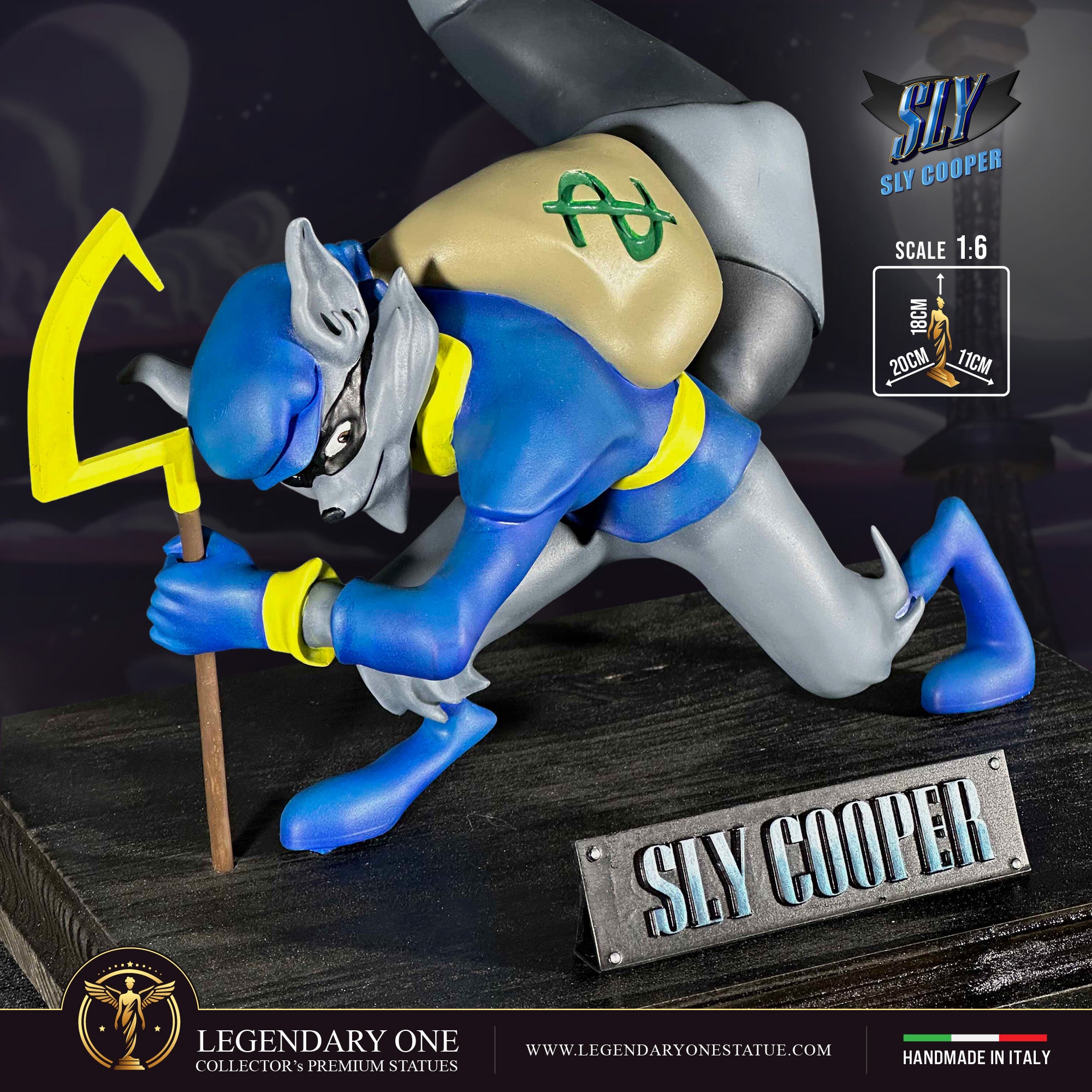 Sly Cooper Statua da collezione - Sly Cooper Figure esclusiva Real Game Color - scala 1:6