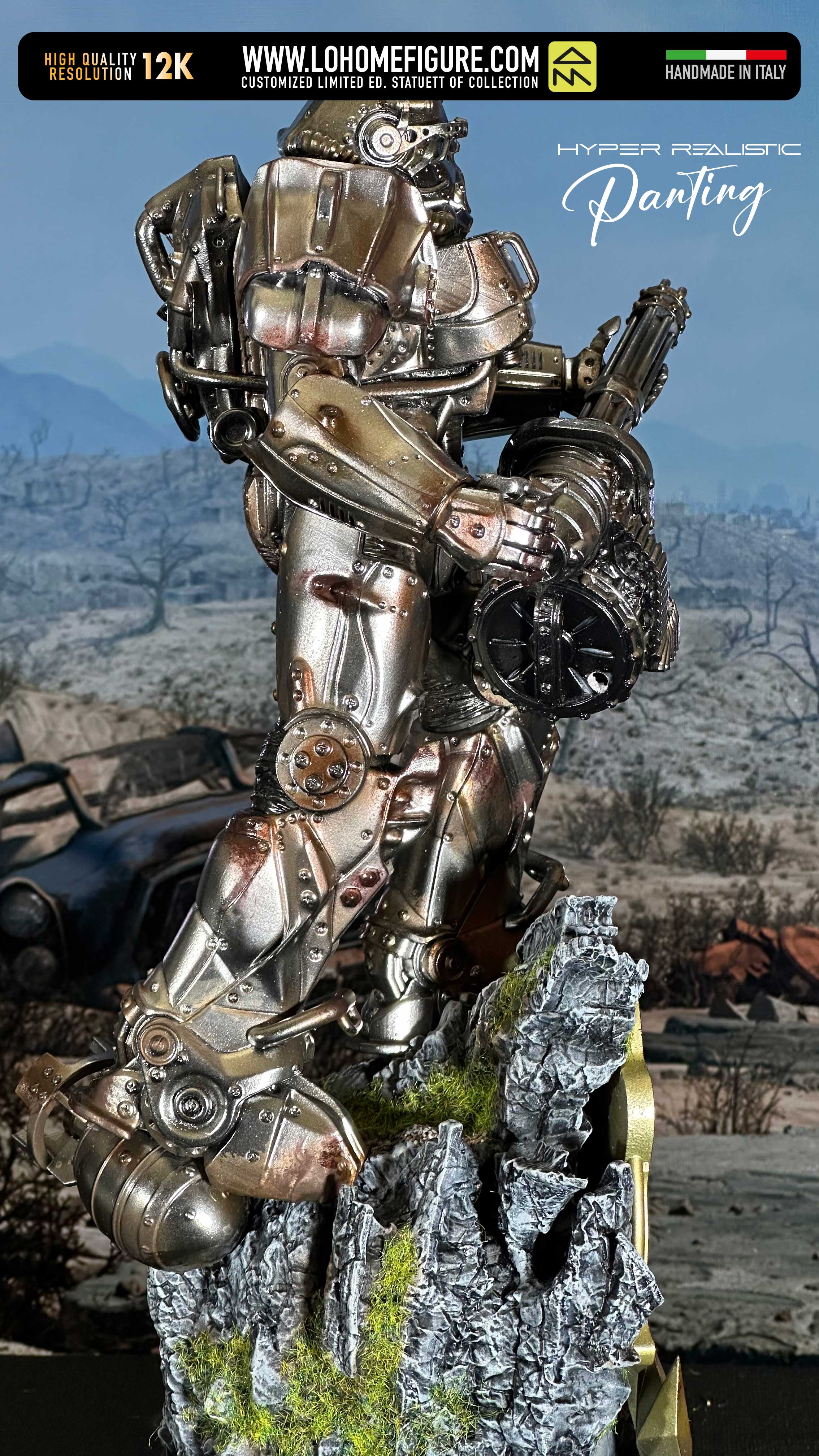 T-60 armatura atomica Statua da collezione - Fallout 4 Figure - Real Game Color - scala 1:6
