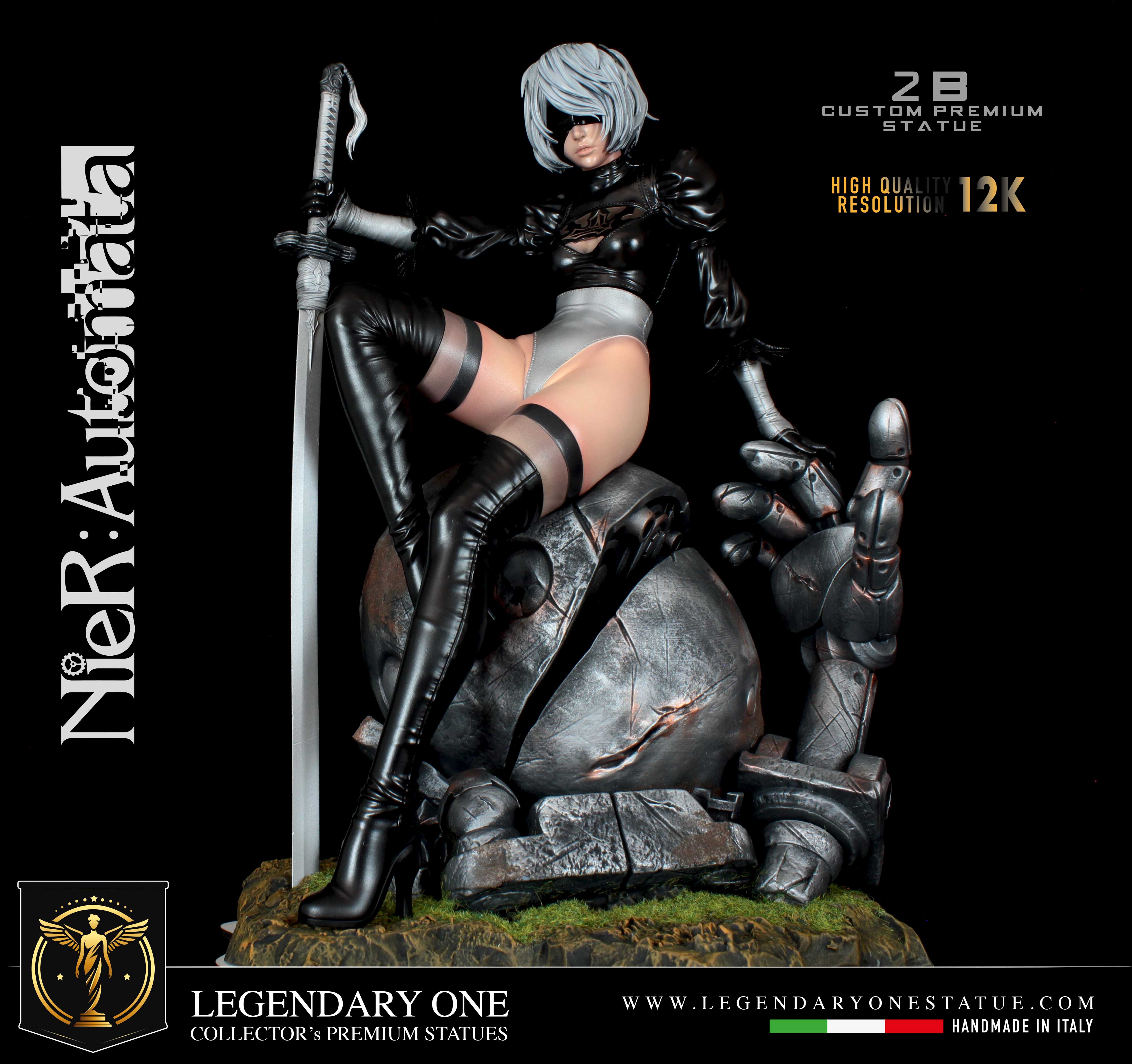 2B Statua da collezione - NieR:Automata Figure esclusiva - YoRHa Real Game Color - scala 1:4