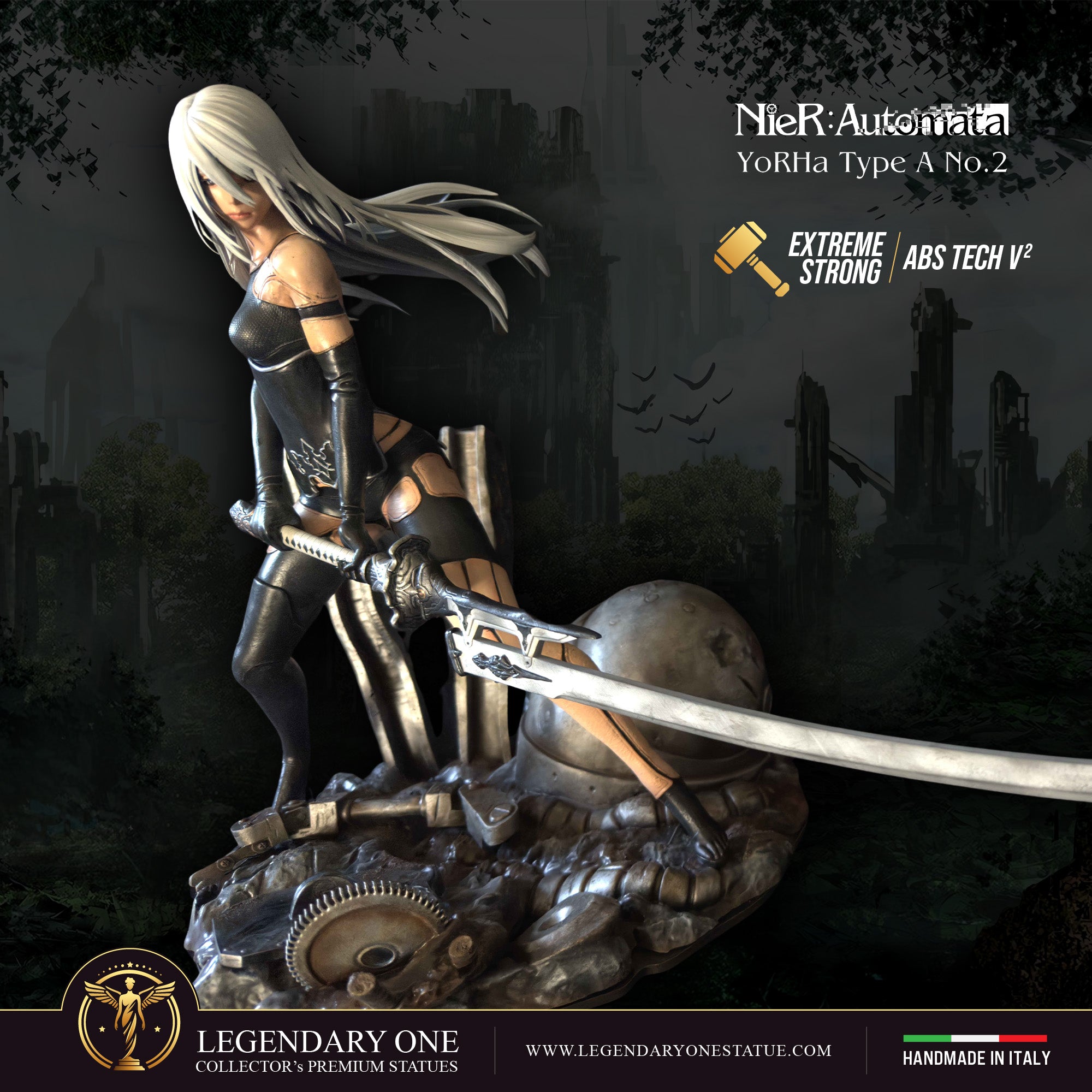 A2 Statua da collezione - NieR:Automata Figure esclusiva - YoRHa Real Game Color - scala 1:6/1:4