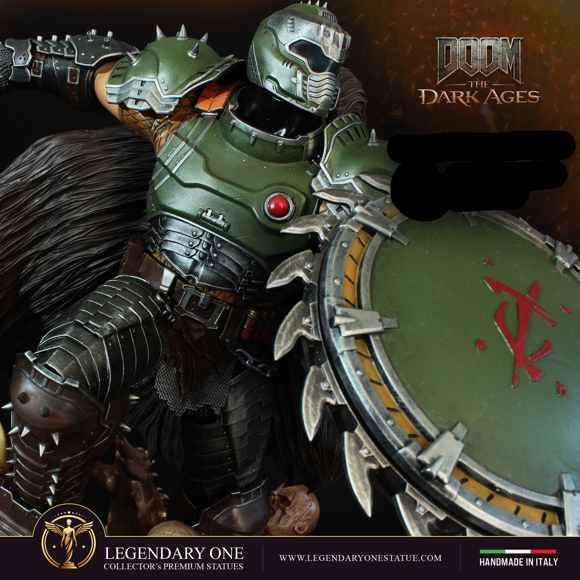 DOOM The Dark Ages Statua da Collezione Esclusiva - Limited Edition con Scudo Rotante - scala 1:6