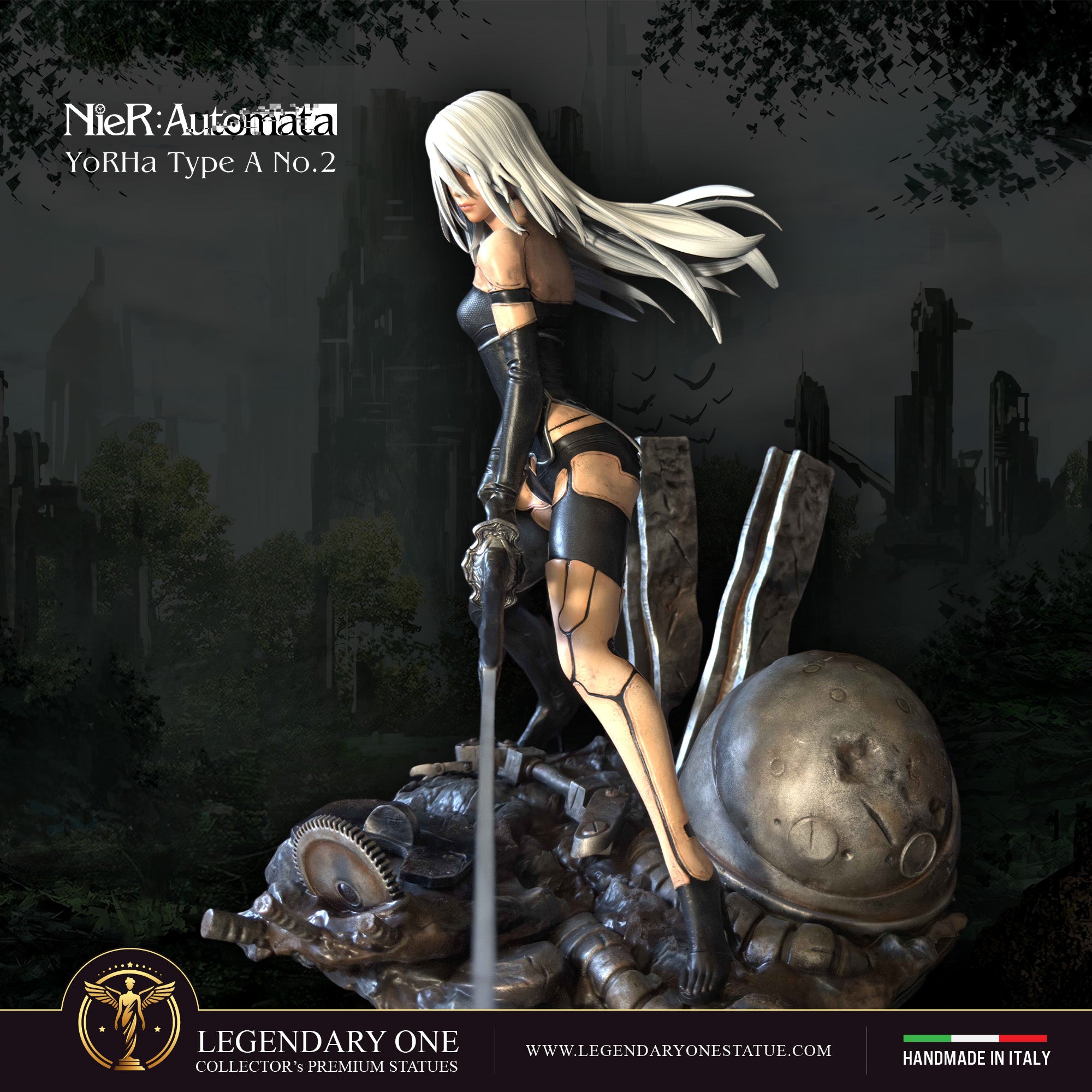 A2 Statua da collezione - NieR:Automata Figure esclusiva - YoRHa Real Game Color - scala 1:6/1:4