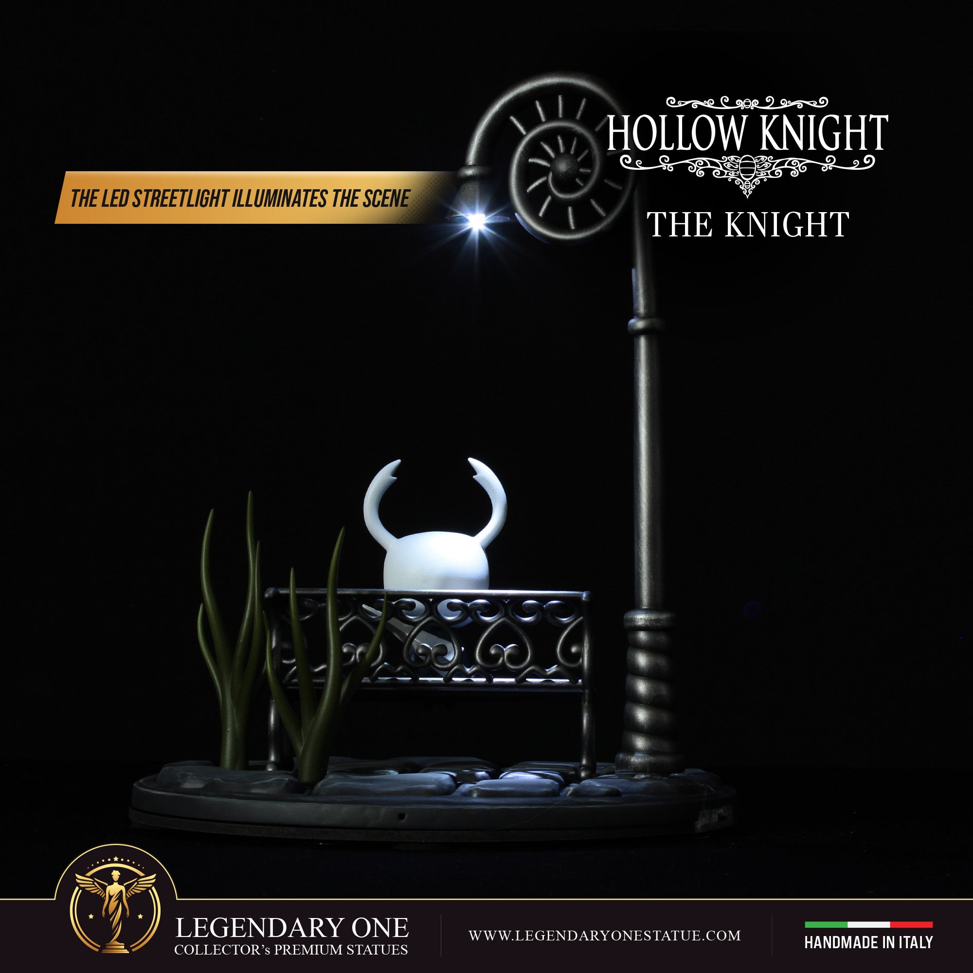 The Knight Statua da collezione – Hollow Knight Figure Esclusiva con Lampione LED – scala 1:4
