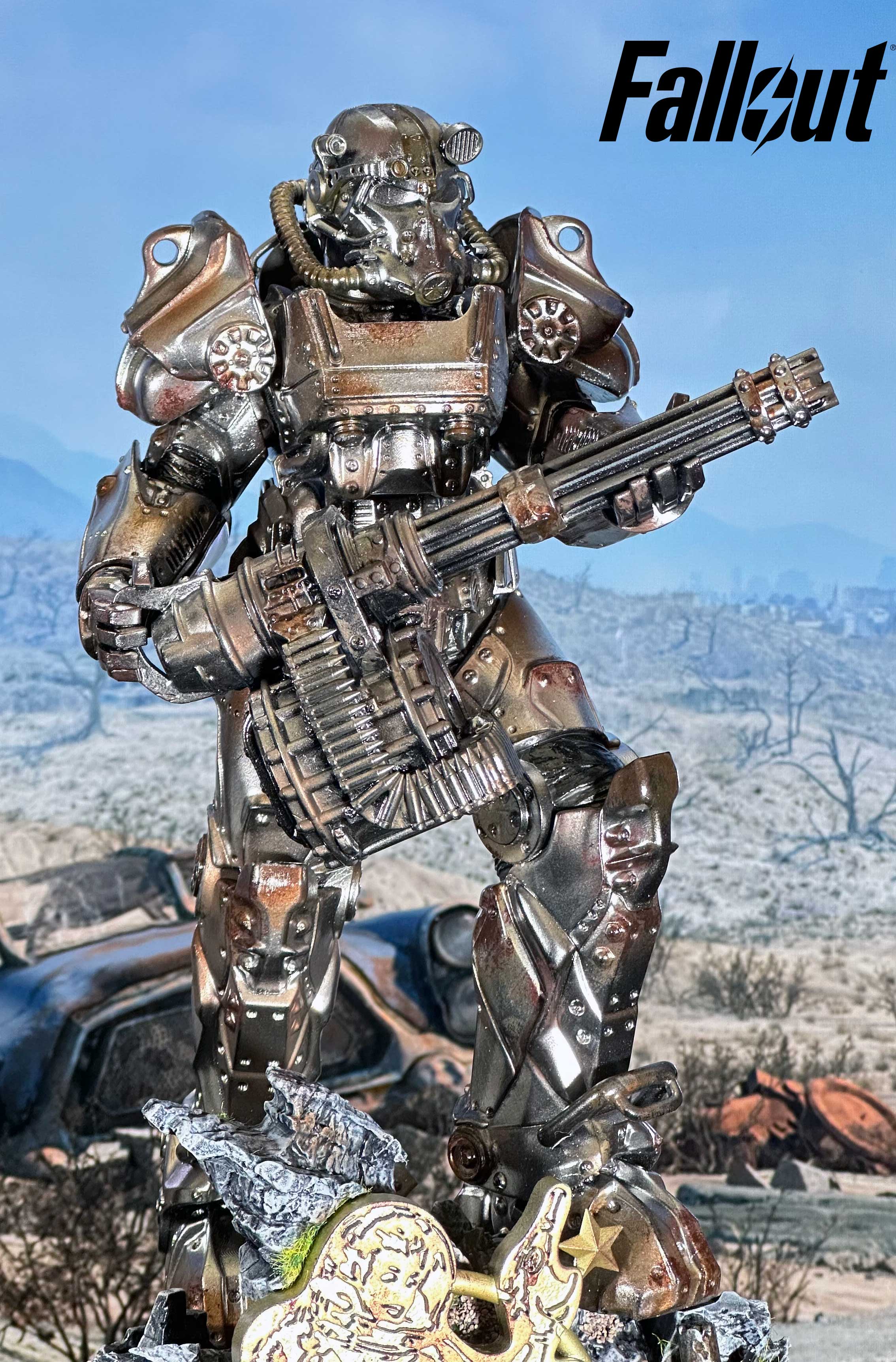 T-60 armatura atomica Statua da collezione - Fallout 4 Figure - Real Game Color - scala 1:6