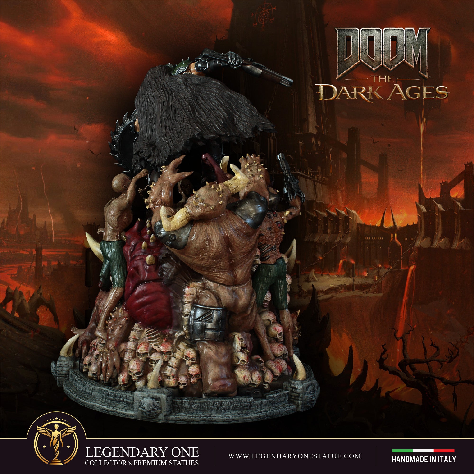 DOOM The Dark Ages Statua da Collezione Esclusiva - Limited Edition con Scudo Rotante - scala 1:4