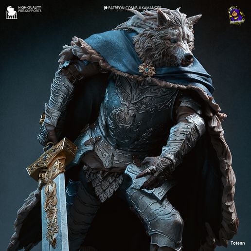 Blaidd the Half-Wolf Elden Ring statua da collezione IceBreaker Series