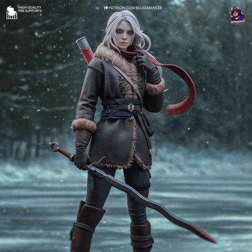 Ciri The Witcher statua da collezione IceBreaker Series
