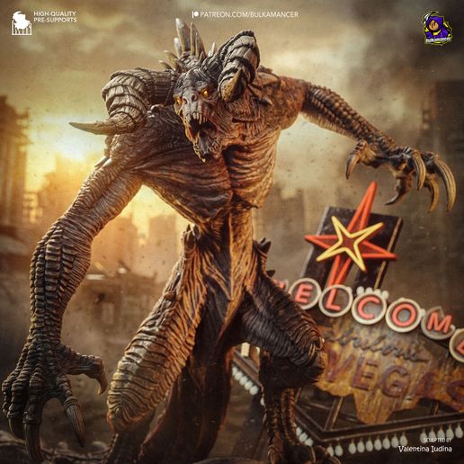Deathclaw Fallout statua da collezione IceBreaker Series