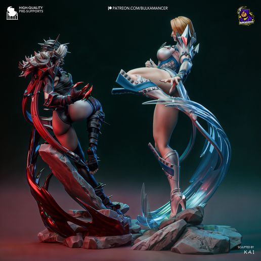 Emma Frost vs Malice Marvel Rivals statua da collezione IceBreaker Series