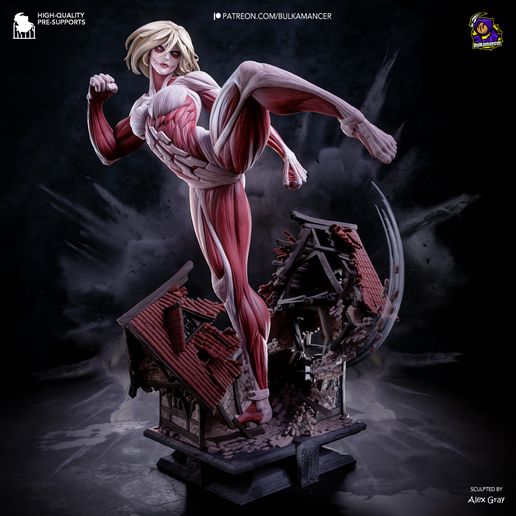 Female Titan Attack on Titan statua da collezione IceBreaker Series