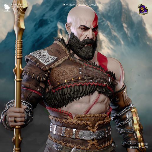 Kratos God of War statua da collezione IceBreaker Series