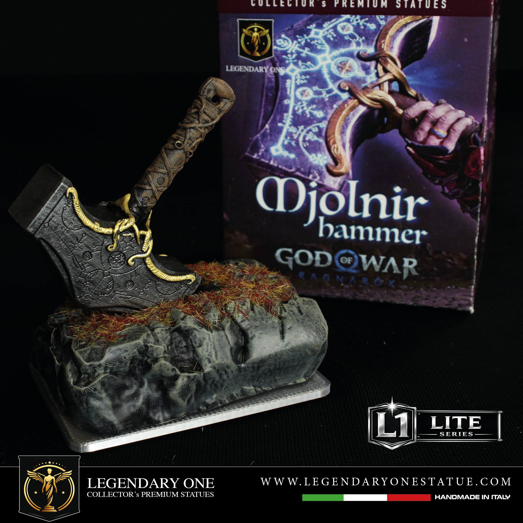 Mjölnir Hammer Figure - God of War Ragnarok Statua da Collezione