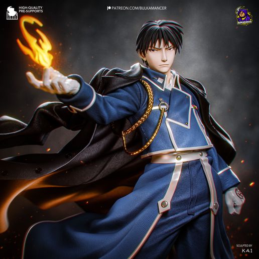Roy Mustang Fullmetal Alchemist statua da collezione IceBreaker Series