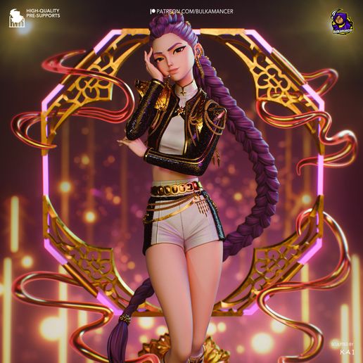 Golden Vocalist Demon Hunters statua da collezione IceBreaker Series