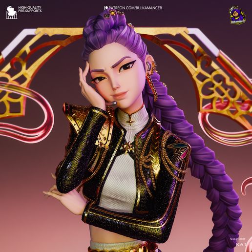 Golden Vocalist Demon Hunters statua da collezione IceBreaker Series