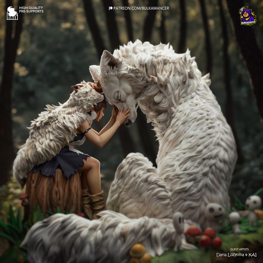 San Princess Mononoke statua da collezione IceBreaker Series