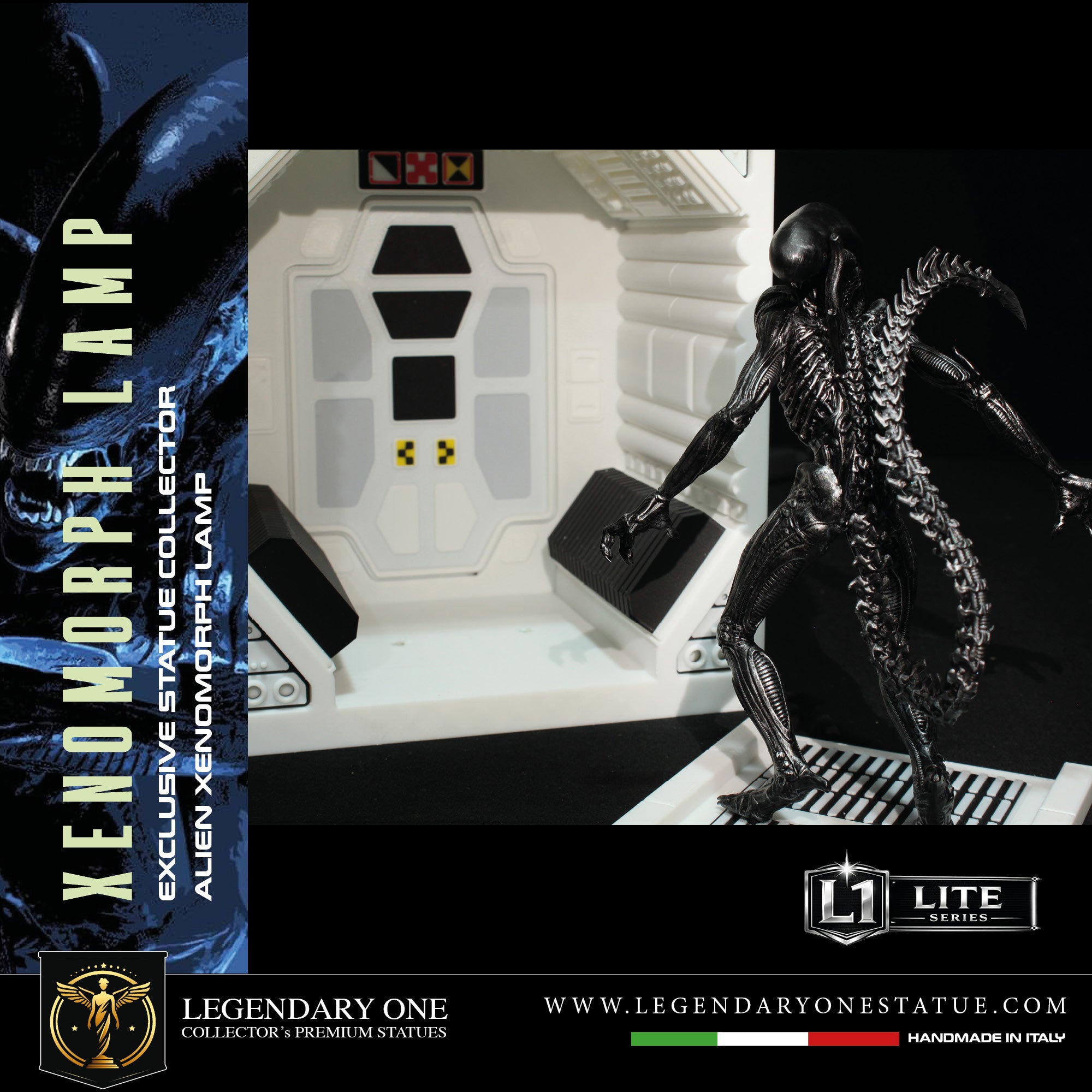 Alien Xenomorph LAMP Statua da collezione - Xenomorph Book-Nook Lamp - Special Gift