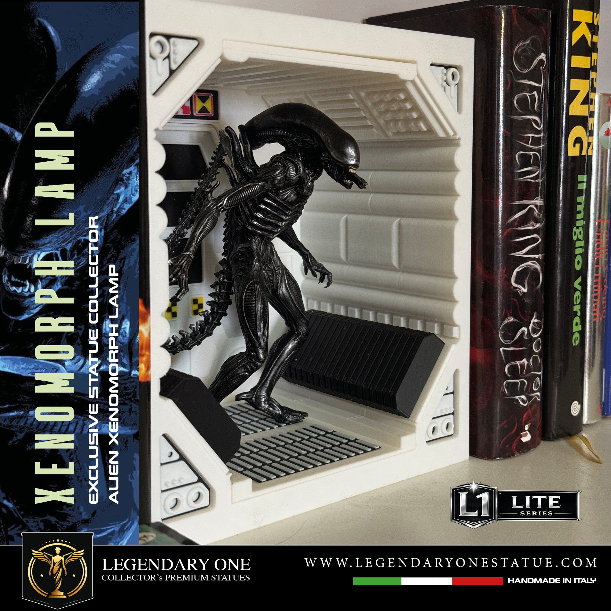 Alien Xenomorph LAMP Statua da collezione - Xenomorph Book-Nook Lamp - Special Gift
