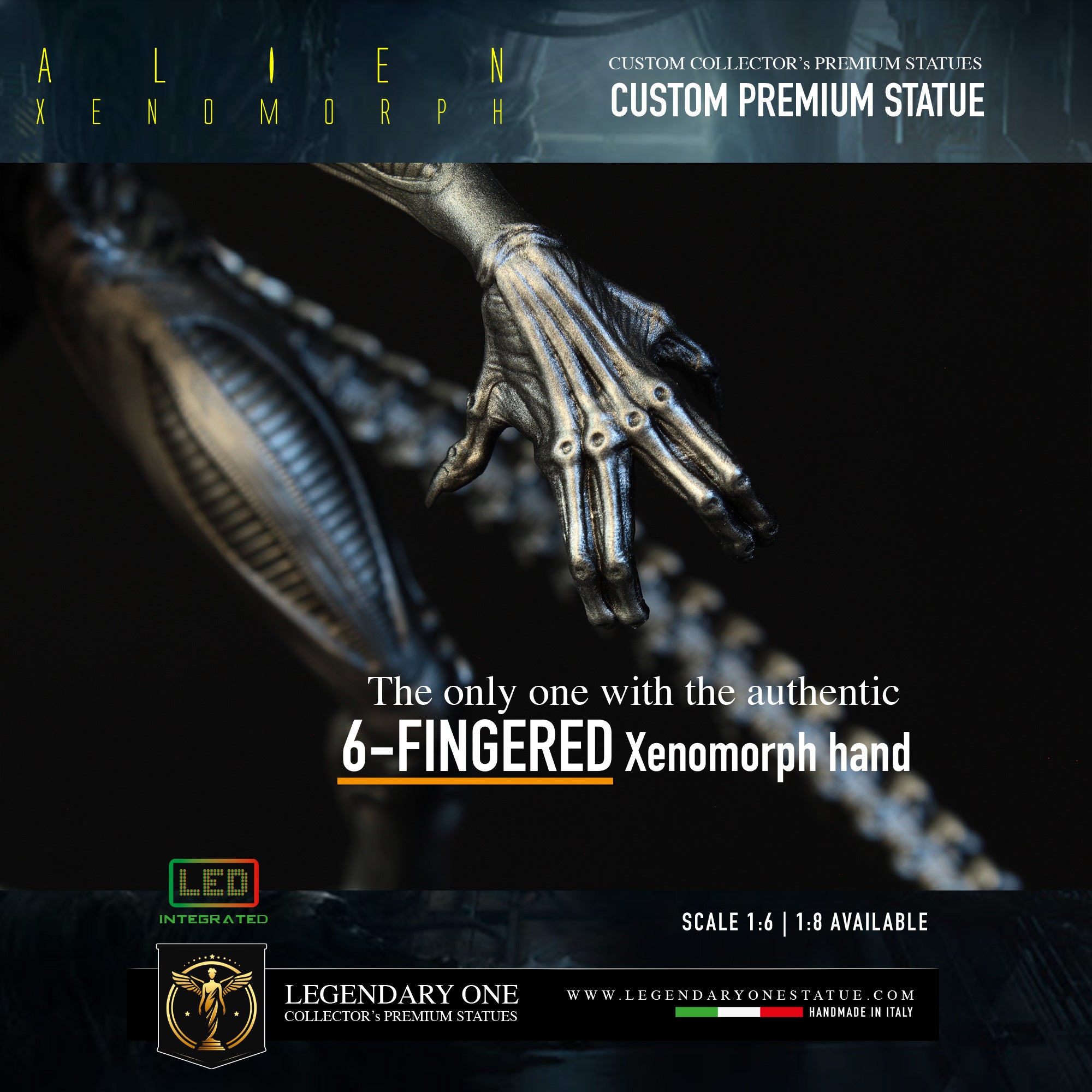 Alien Statua da collezione con LED - Alien Xenomorph Figure - scala 1:6