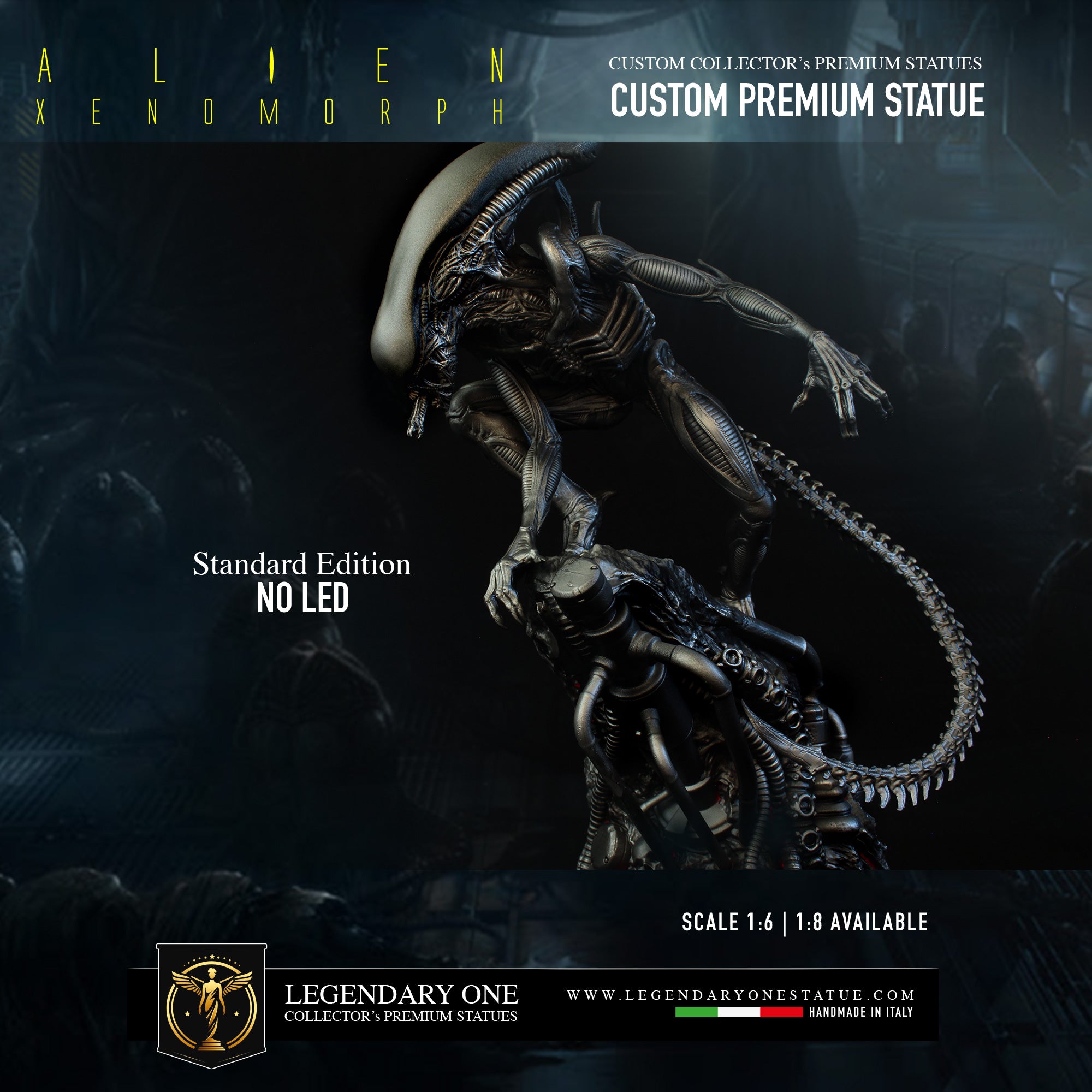 Alien Statua da collezione con LED - Alien Xenomorph Figure - scala 1:6