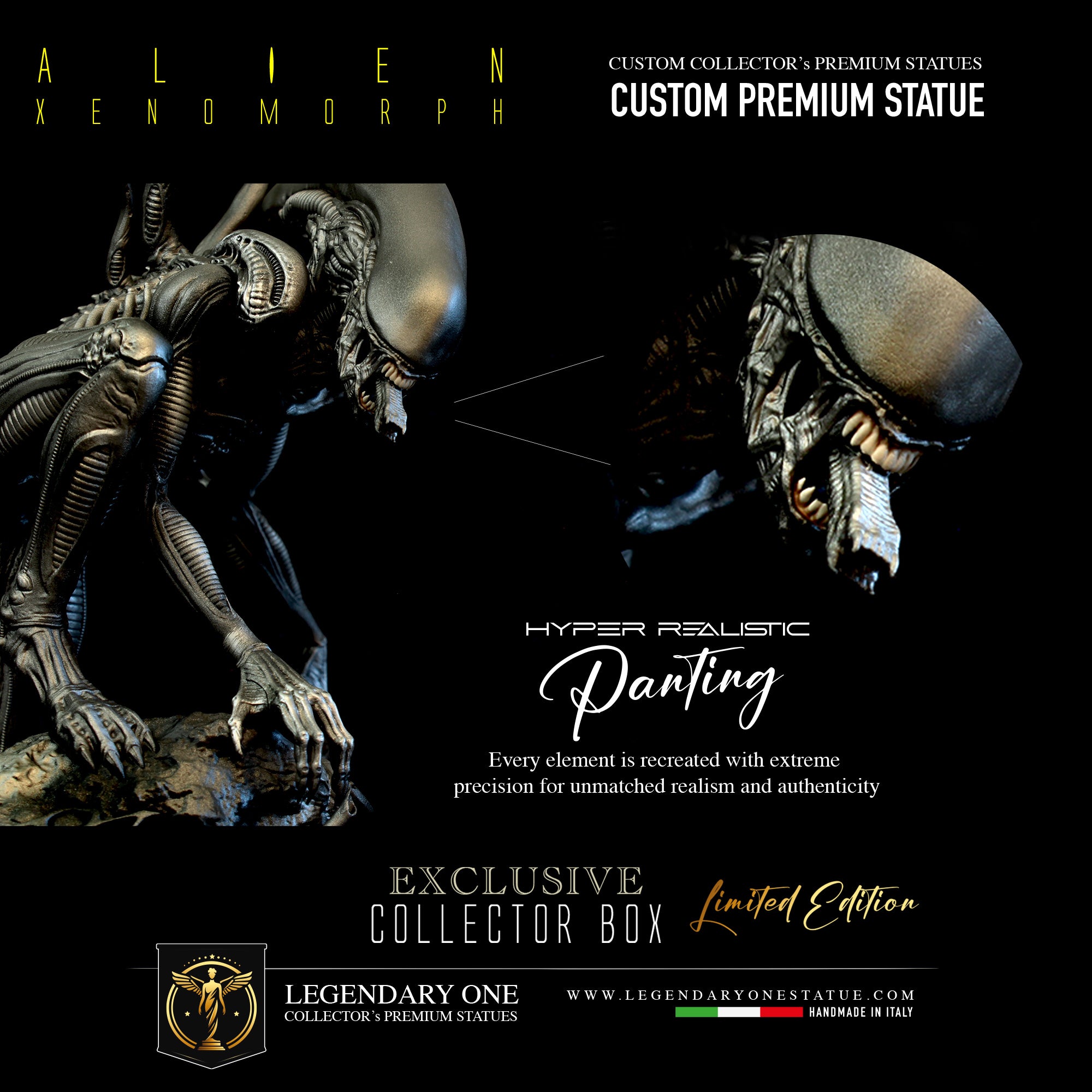 Alien Statua da collezione con LED - Alien Xenomorph Figure - scala 1:6