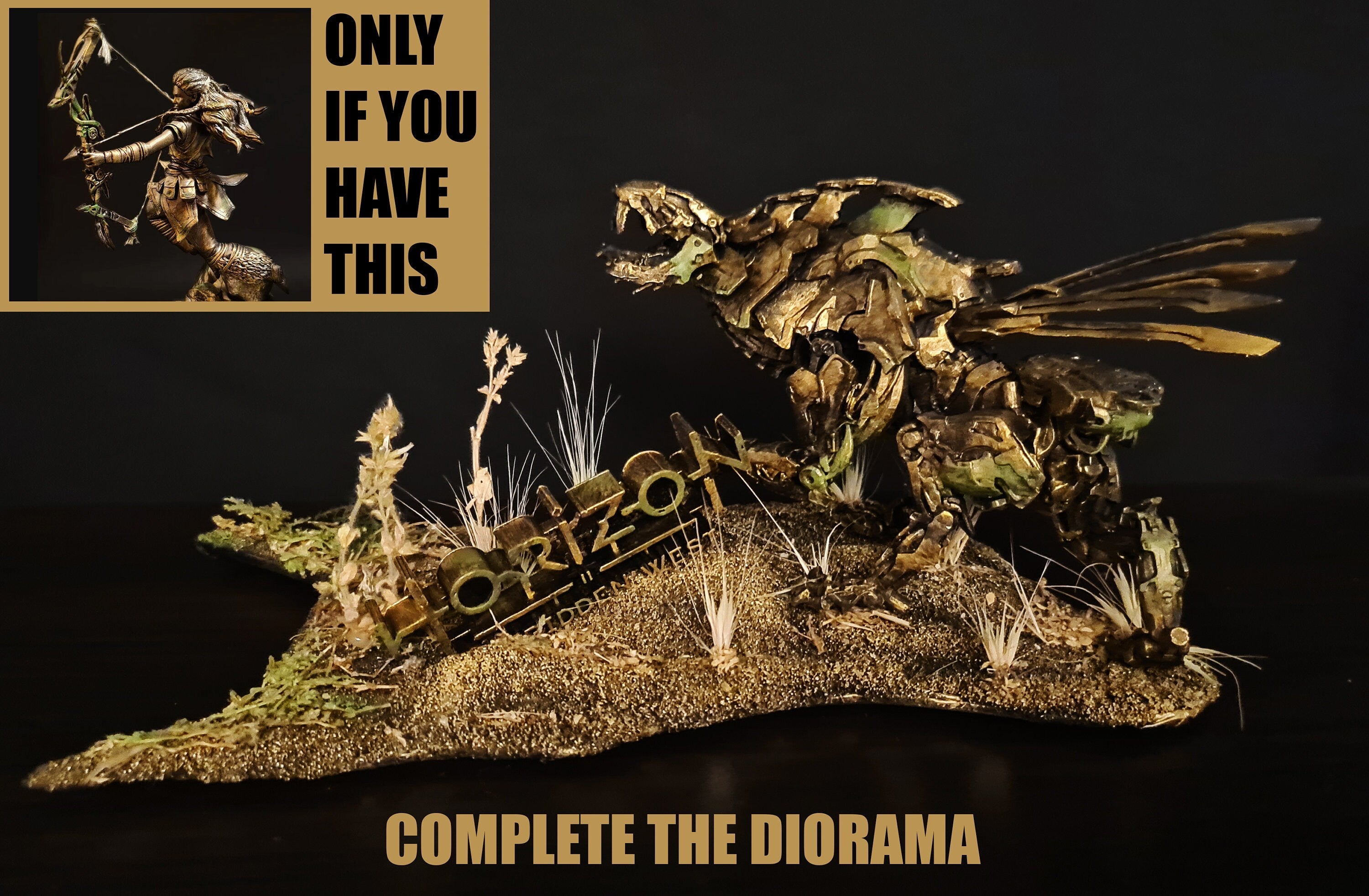 Horizon Forbidden West seconda parte del Diorama da collezione esclusivo con multi LED - Aloy Figure