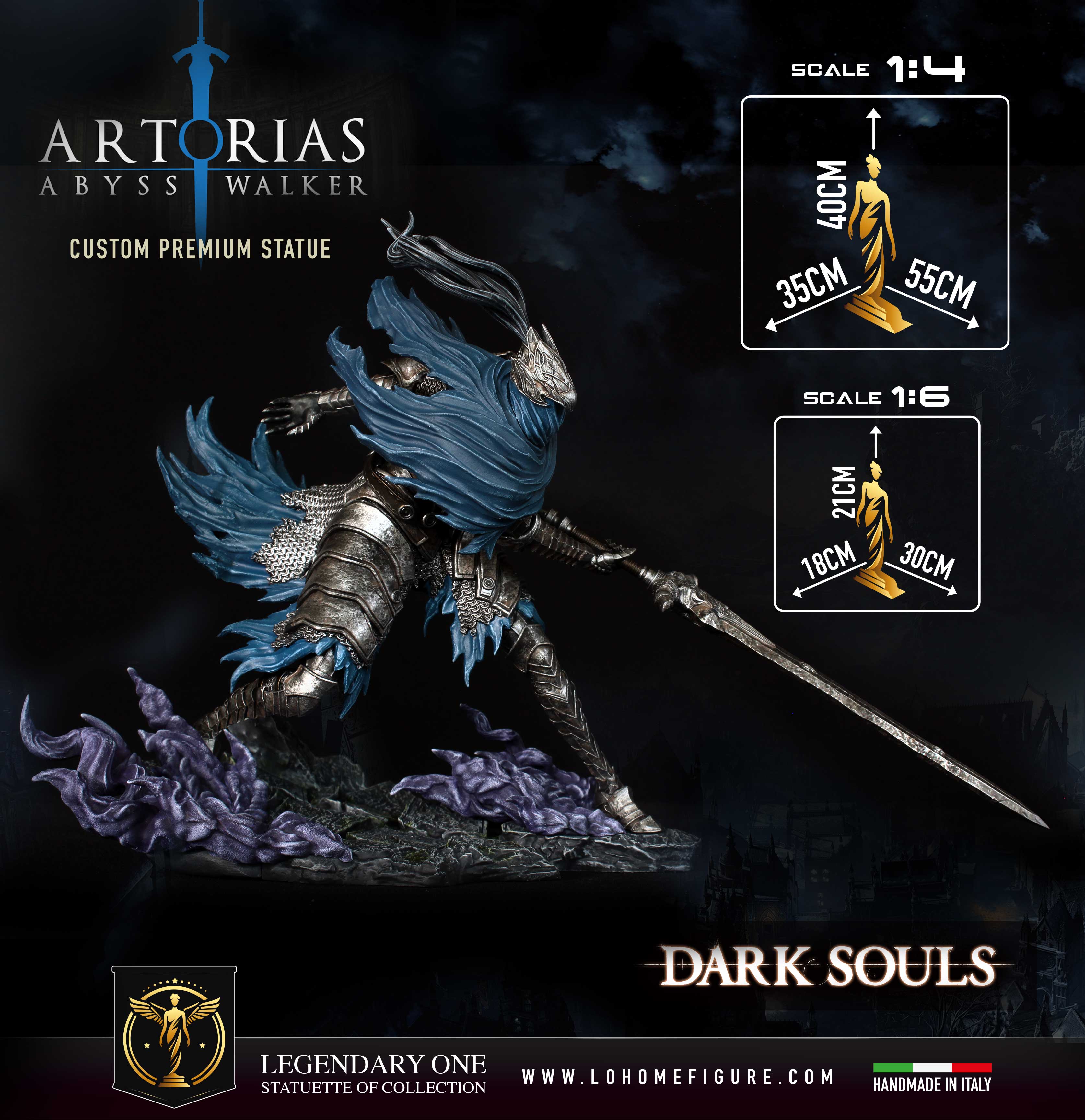 Artorias Statua da collezione - Dark Souls Figure - The Abyss Walker Real Game Color scala 1:4