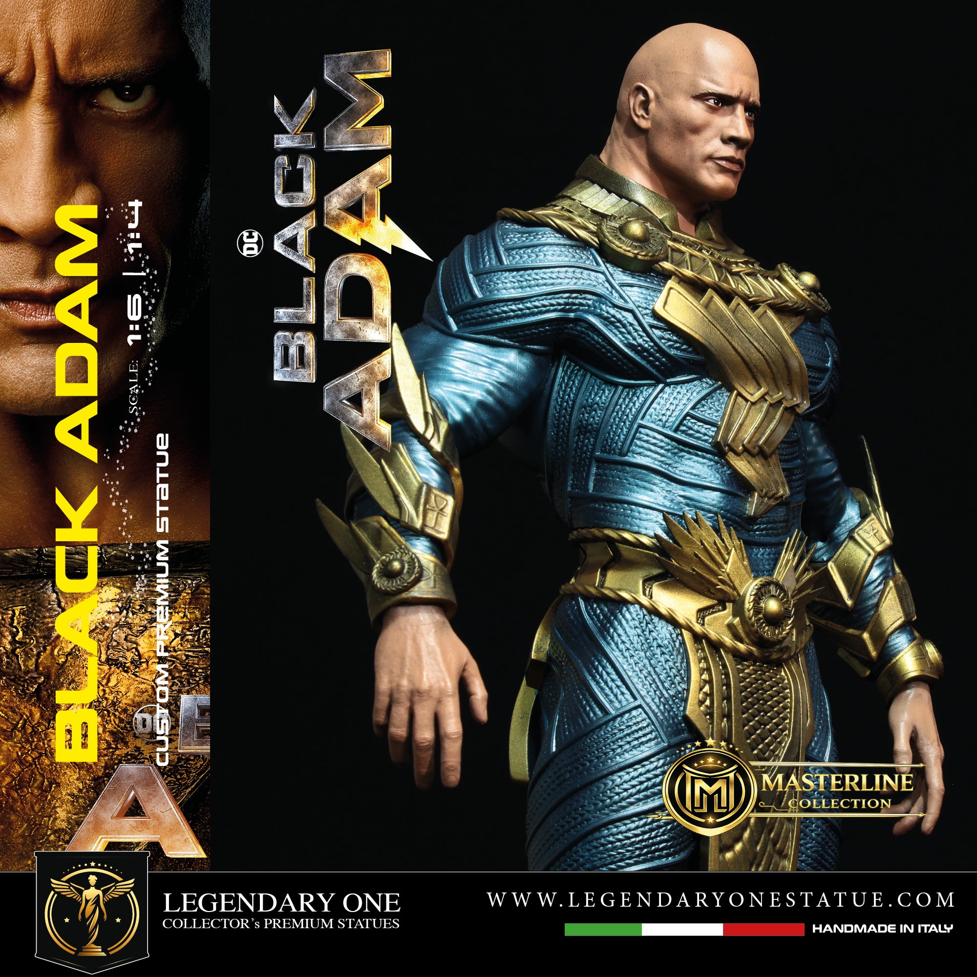 Black Adam Statua da collezione - DC Comics Figure - Dwayne Johnson Real Cinematic Color - scala 1:6