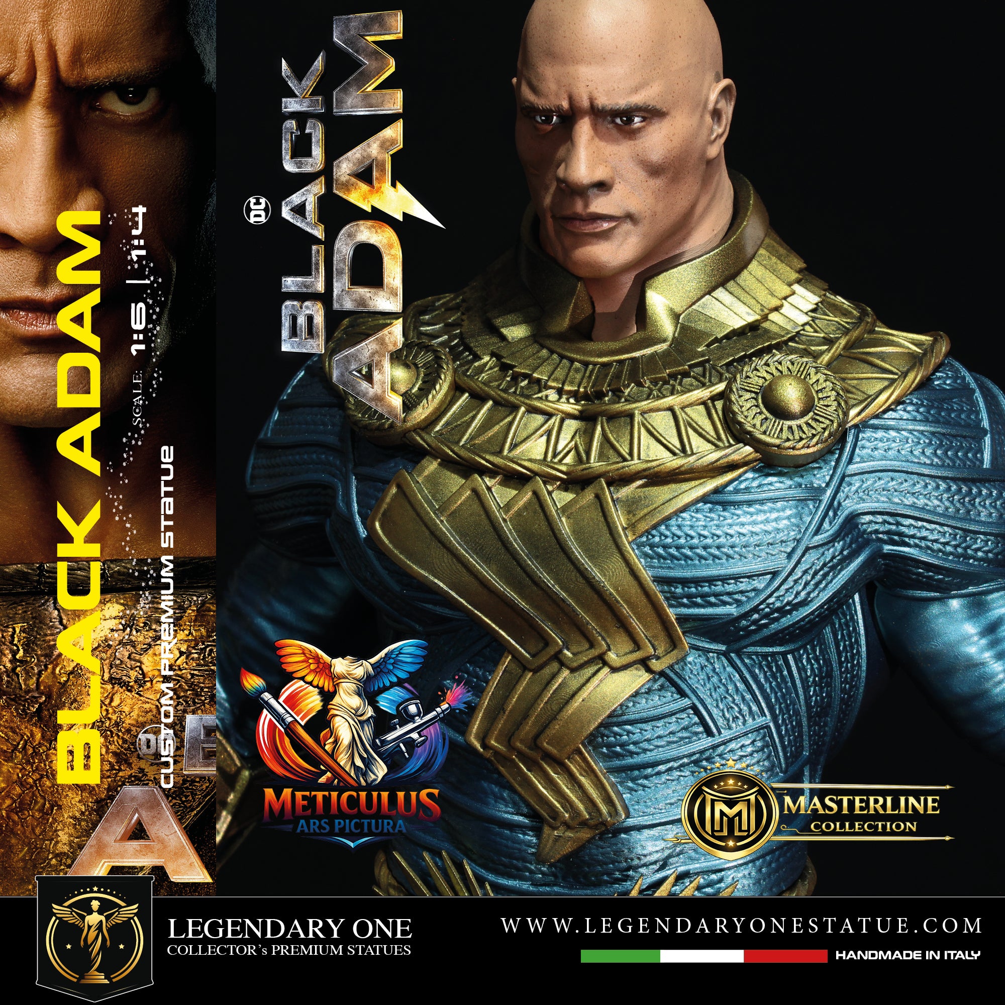 Black Adam Statua da collezione - DC Comics Figure - Dwayne Johnson Real Cinematic Color - scala 1:6