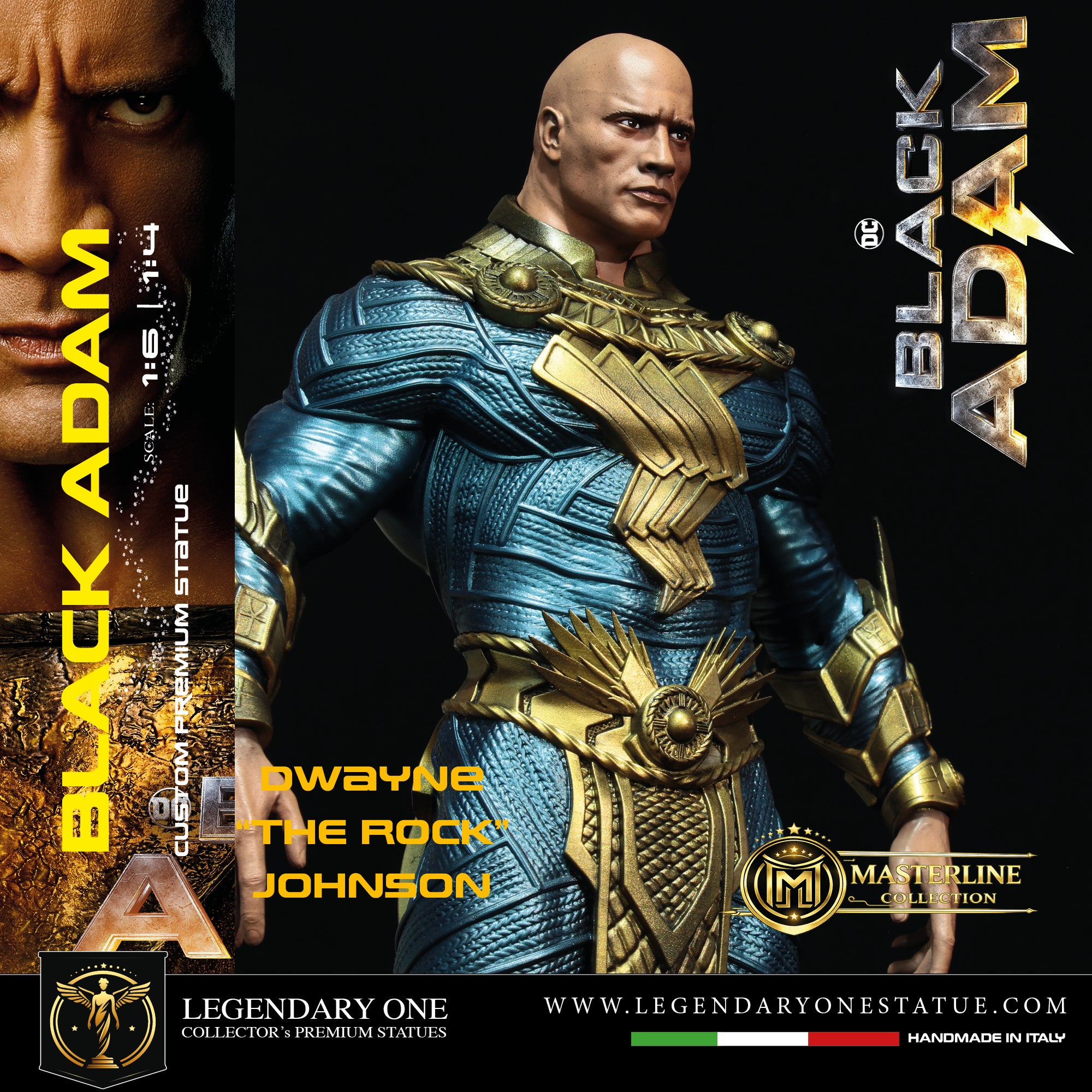 Black Adam Statua da collezione - DC Comics Figure - Dwayne Johnson Real Cinematic Color - scala 1:6