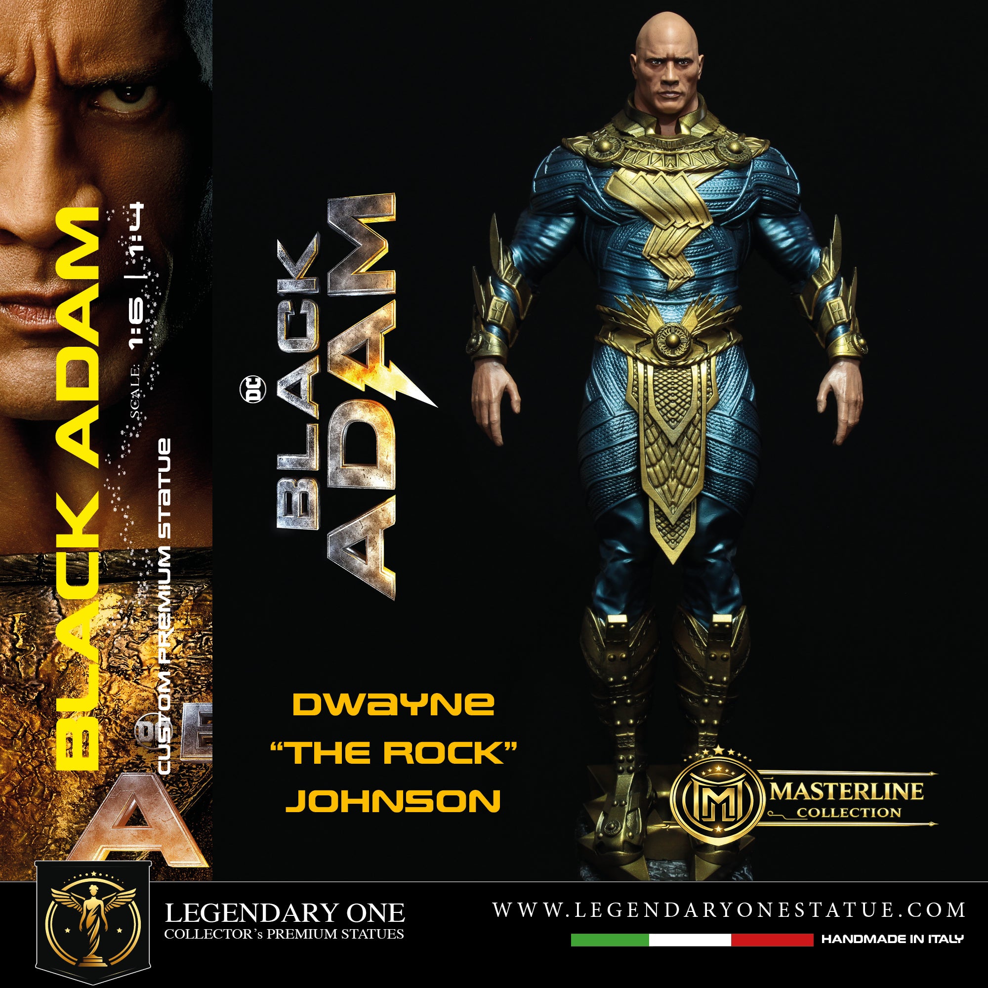 Black Adam Statua da collezione - DC Comics Figure - Dwayne Johnson Real Cinematic Color - scala 1:6