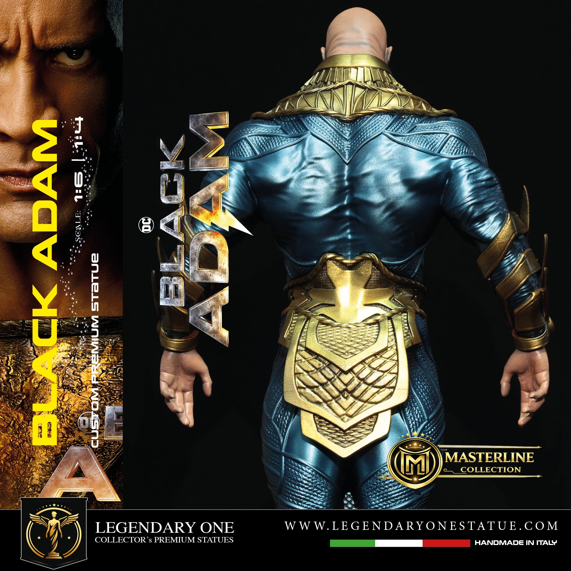 Black Adam Statua da collezione - DC Comics Figure - Dwayne Johnson Real Cinematic Color - scala 1:6