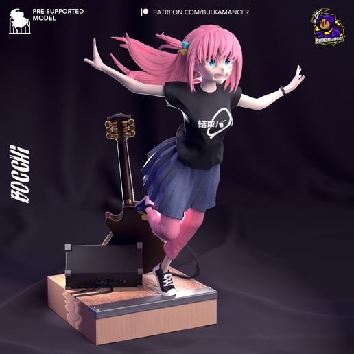 Hitori Gotoh Bocchi the Rock statua da collezione IceBreaker Series