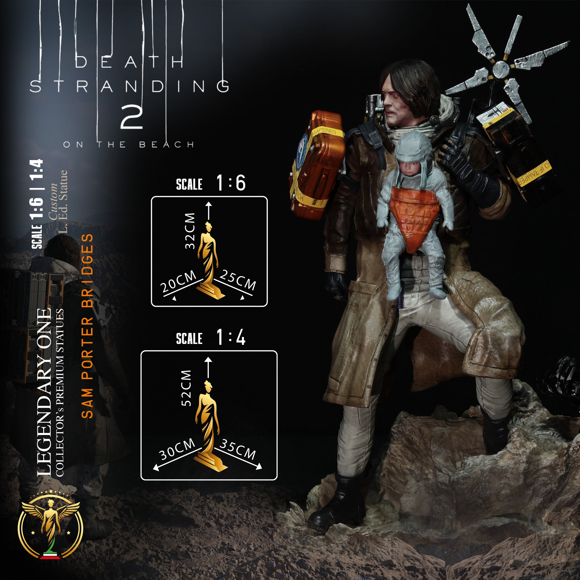 Sam Porter Bridges Statua da collezione esclusiva - Death Stranding 2: On the Beach Figure