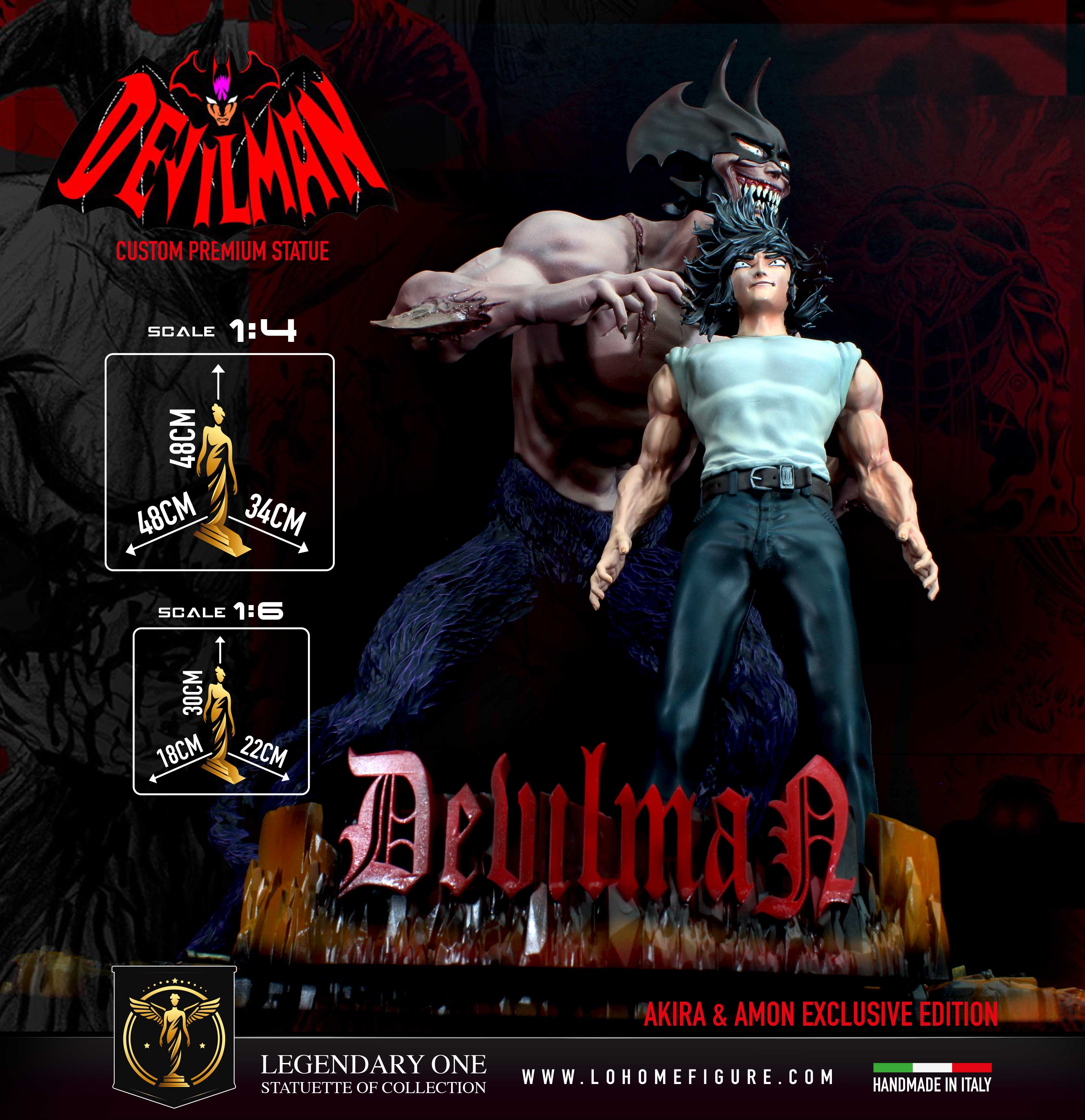 Devilman Statua da collezione - Akira e Amon Figure - scala 1:4