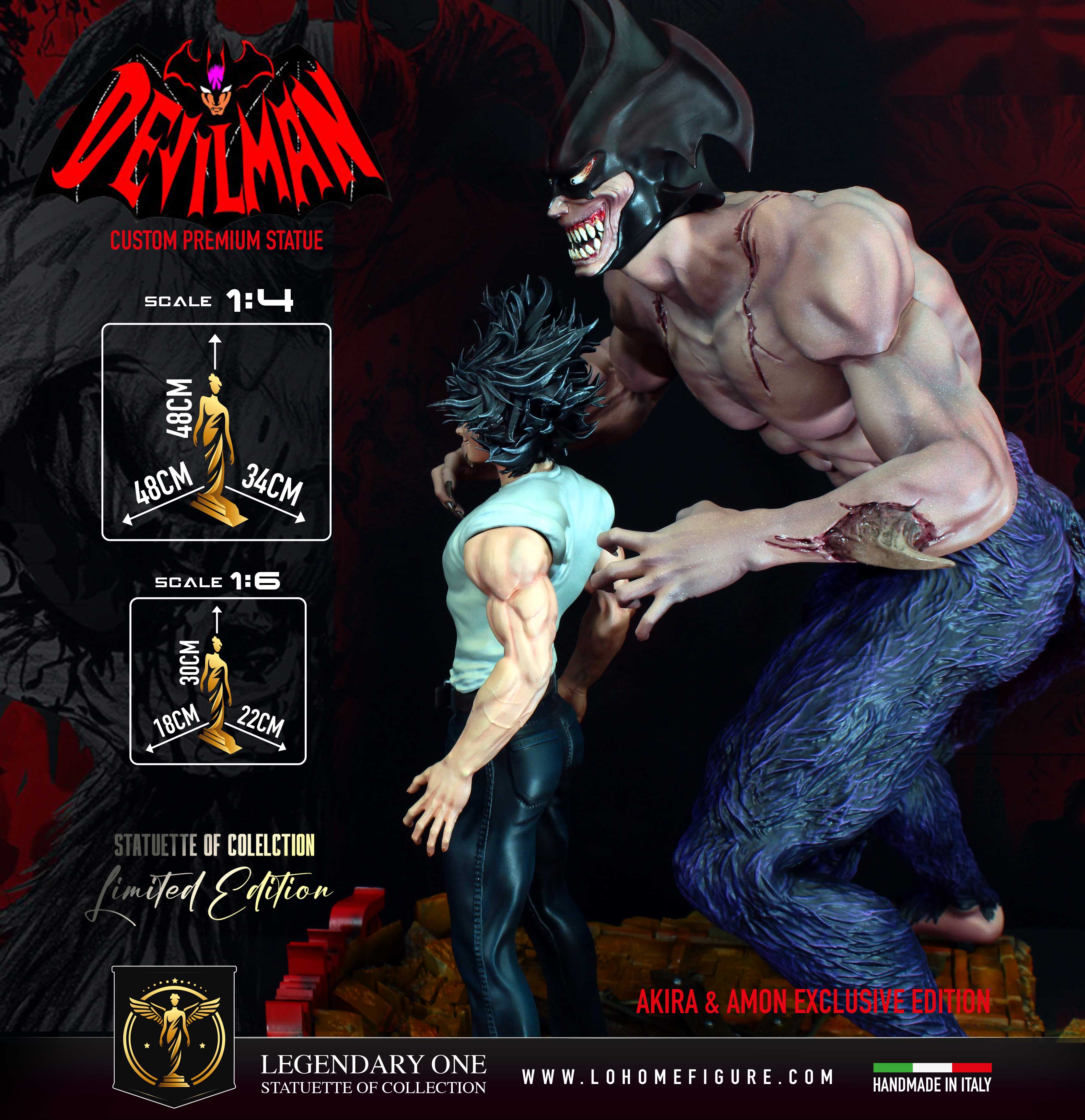 Devilman Statua da collezione - Akira e Amon Figure - scala 1:4