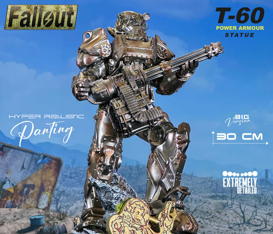 Fall-out Figure T-60 armatura atomica Fallout 4 Statua da collezione di Fallout di 30cm realistica High Quality 12K Custom Limited Edition