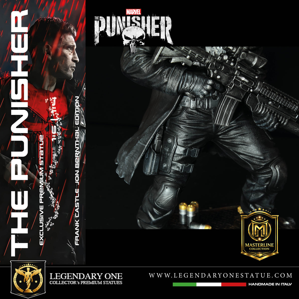 The Punisher Statue – Frank Castle (Jon Bernthal Ed.) Masterline Collection - Real Cinema Color | Scale 1:4 & 1:6