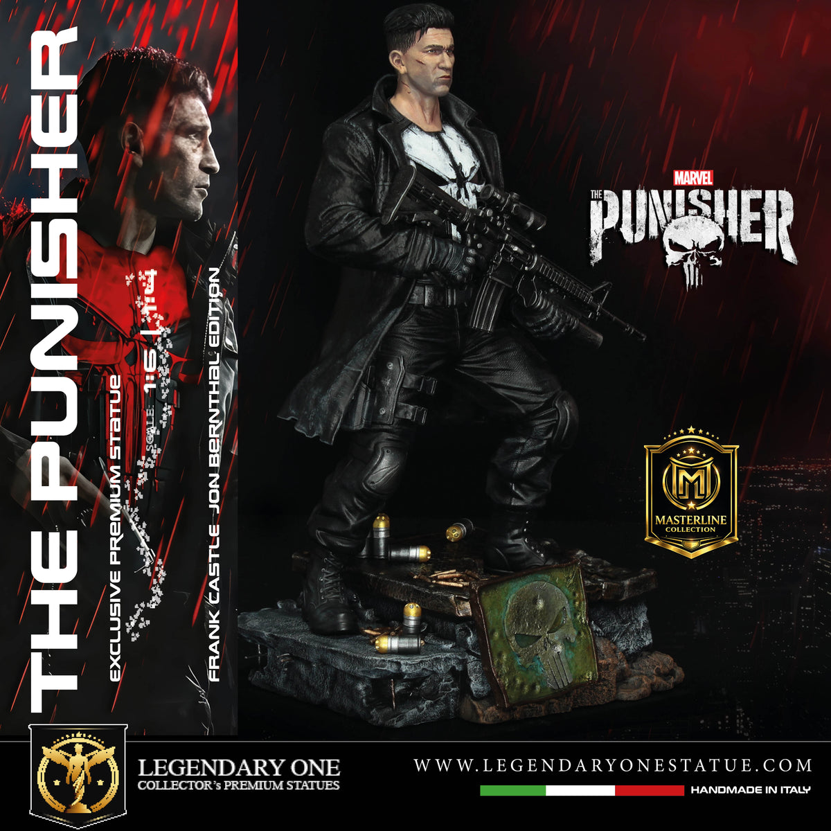 The Punisher Statue – Frank Castle (Jon Bernthal Ed.) Masterline Collection - Real Cinema Color | Scale 1:4 & 1:6