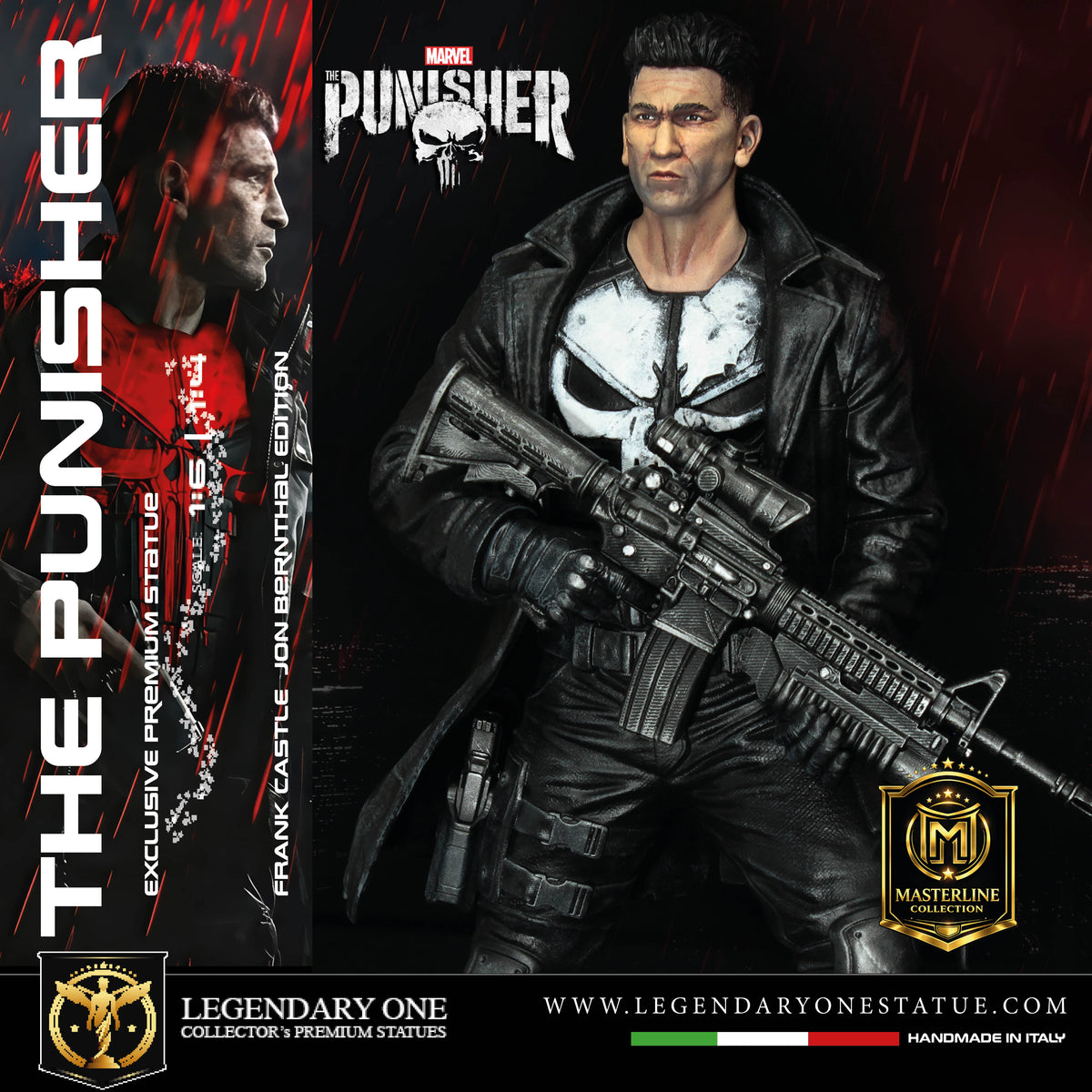 The Punisher Statue – Frank Castle (Jon Bernthal Ed.) Masterline Collection - Real Cinema Color | Scale 1:4 & 1:6