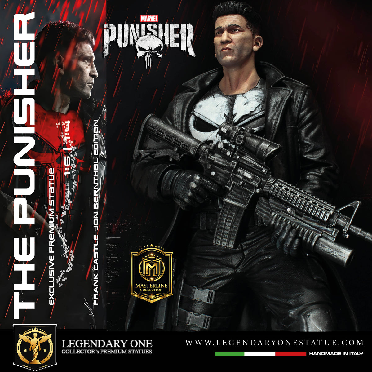The Punisher Statue – Frank Castle (Jon Bernthal Ed.) Masterline Collection - Real Cinema Color | Scale 1:4 & 1:6