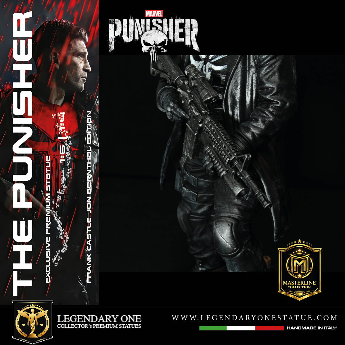 The Punisher Statue – Frank Castle (Jon Bernthal Ed.) Masterline Collection - Real Cinema Color | Scale 1:4 & 1:6
