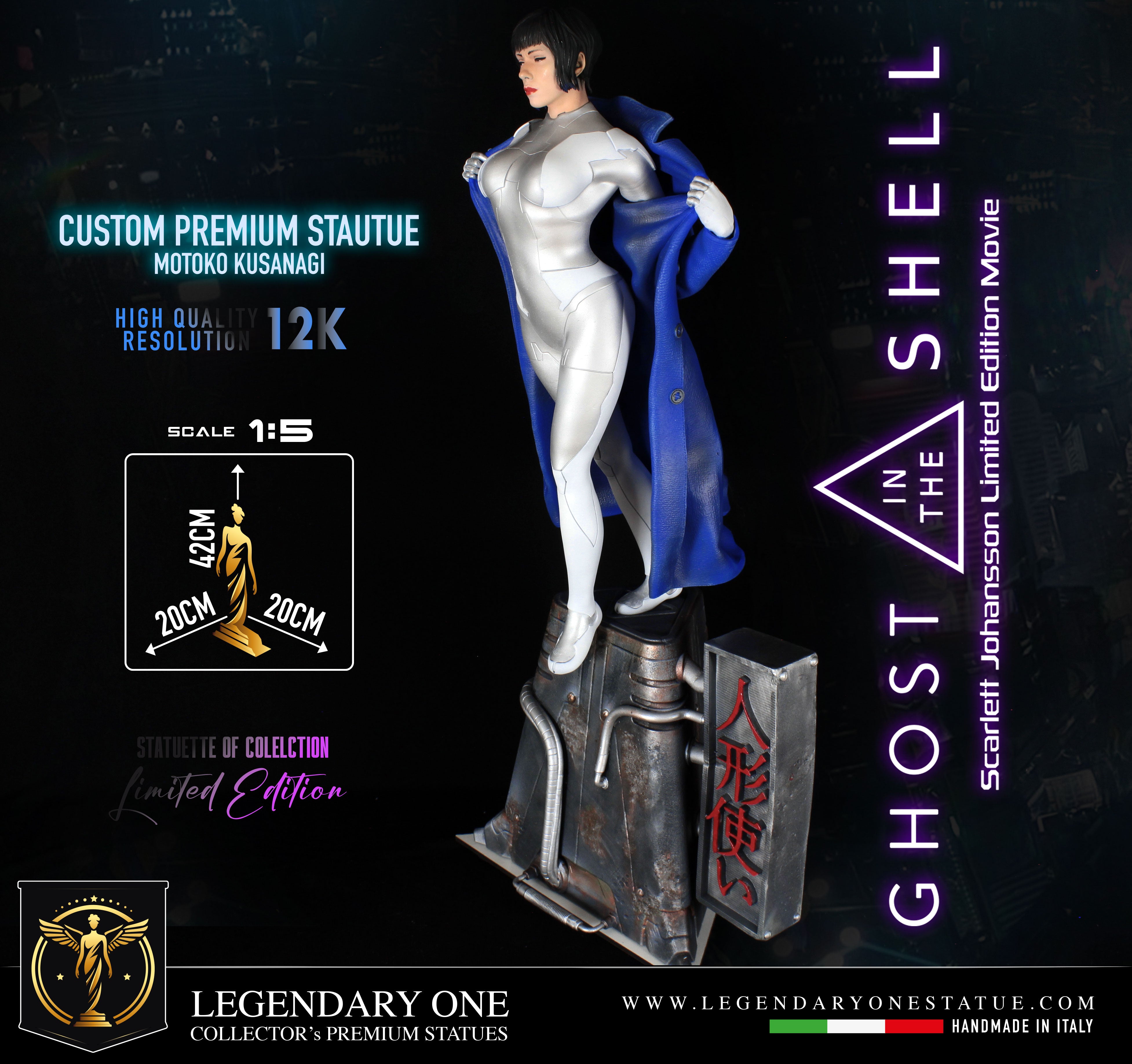 Motoko Kusanagi Statua da collezione - Ghost in the Shell Figure - Scarlett Johansson Real Cinematic Color - scala 1:5