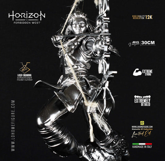 Aloy Figure Horizon Forbidden West Statua da collezione, Statua di Aloy Chrome Mirror Limited Edition  12k High Quality  Made in ITA