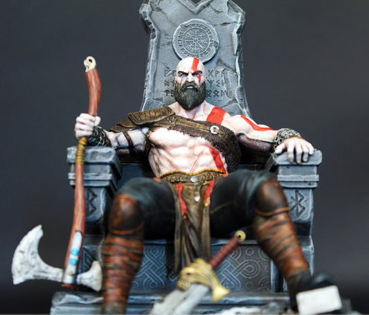Kratos Figure Statua di God Of War Colorazione ed effetti reali del gioco, Kratos Action Figure Custom Collection, Playstation 5 Games 12K