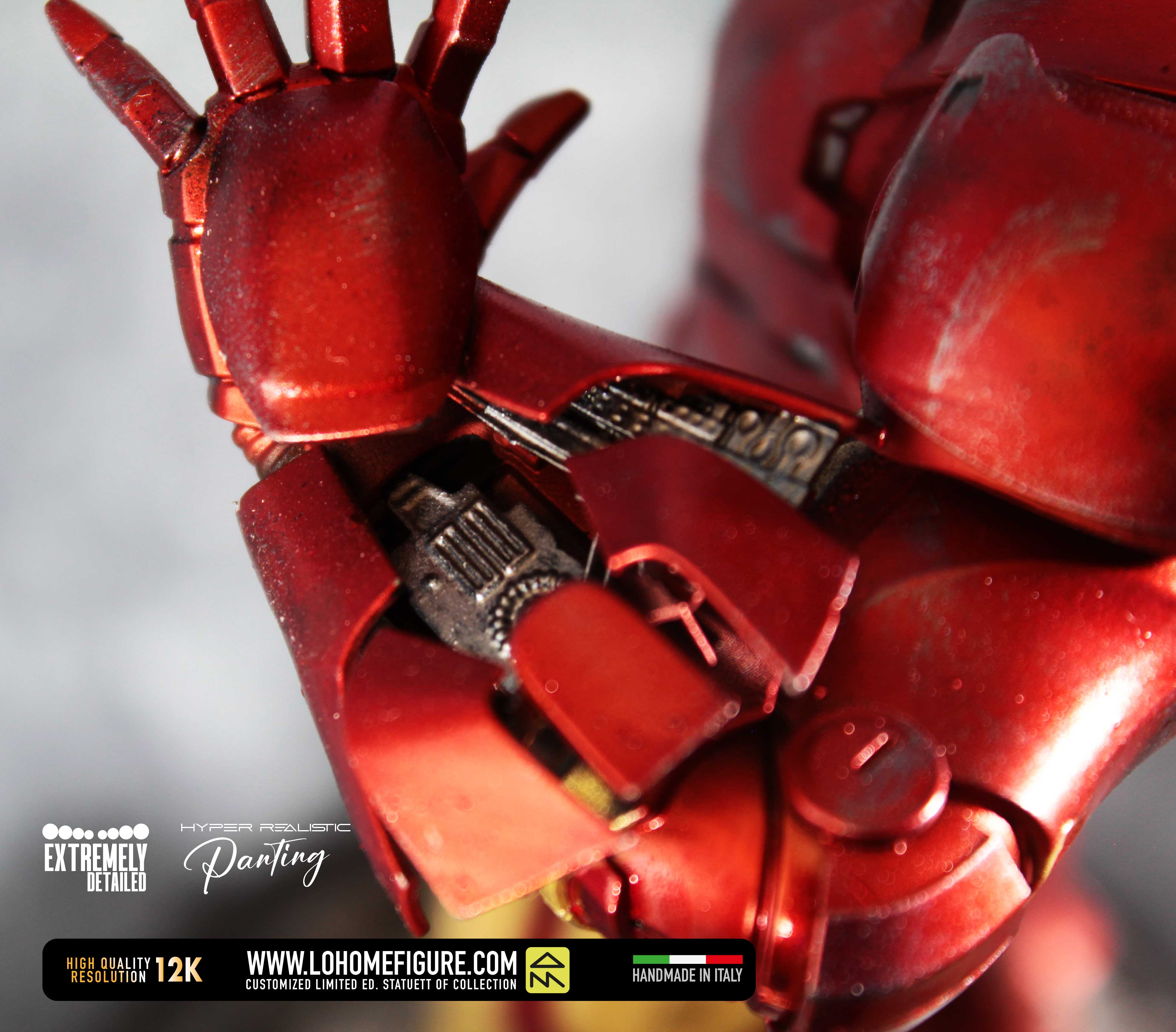 Iron Man Statua da collezione - Marvel Avengers Figure esclusiva - Real Cinematic Color con multi LED - scala 1:4