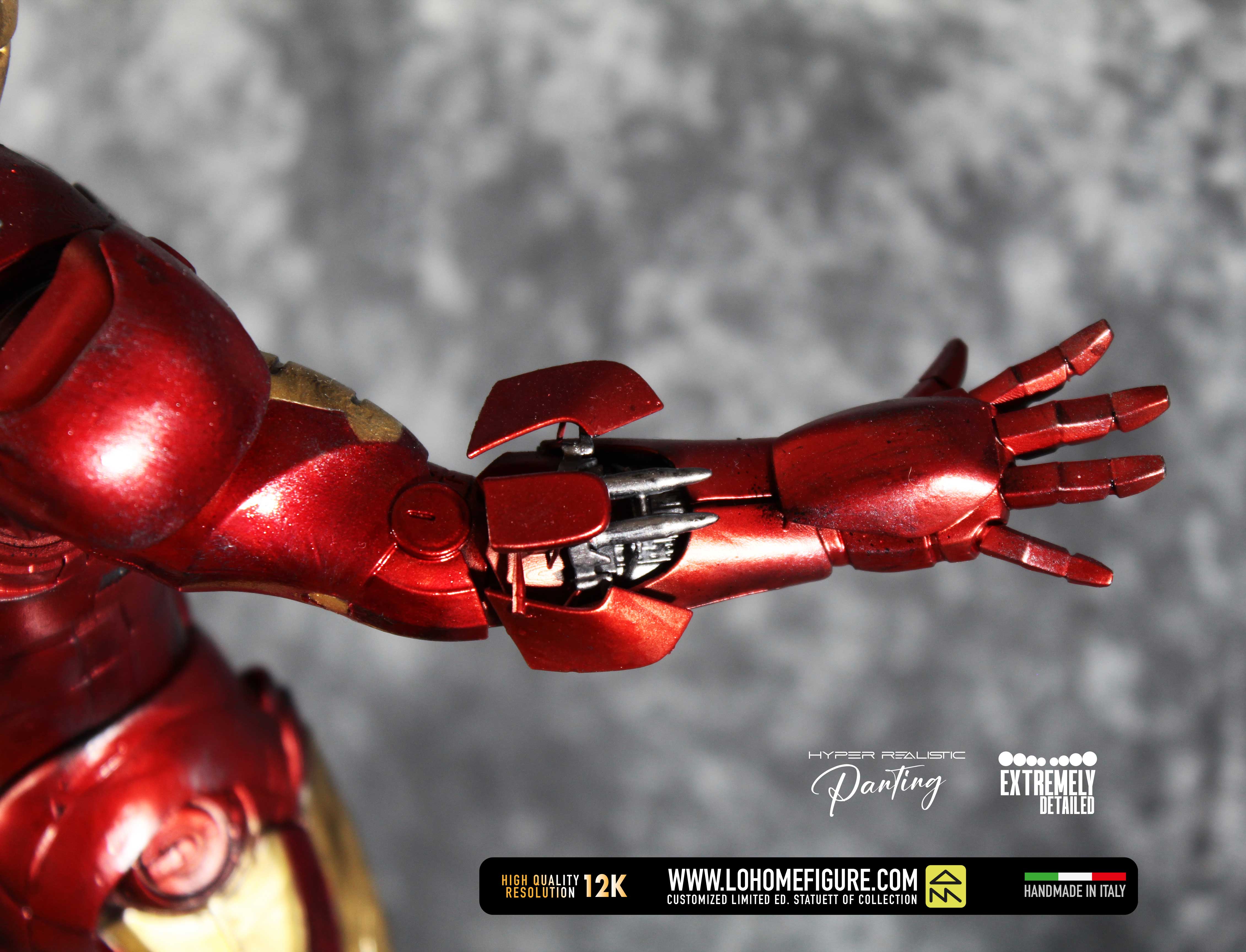 Iron Man Statua da collezione - Marvel Avengers Figure esclusiva - Real Cinematic Color con multi LED - scala 1:4