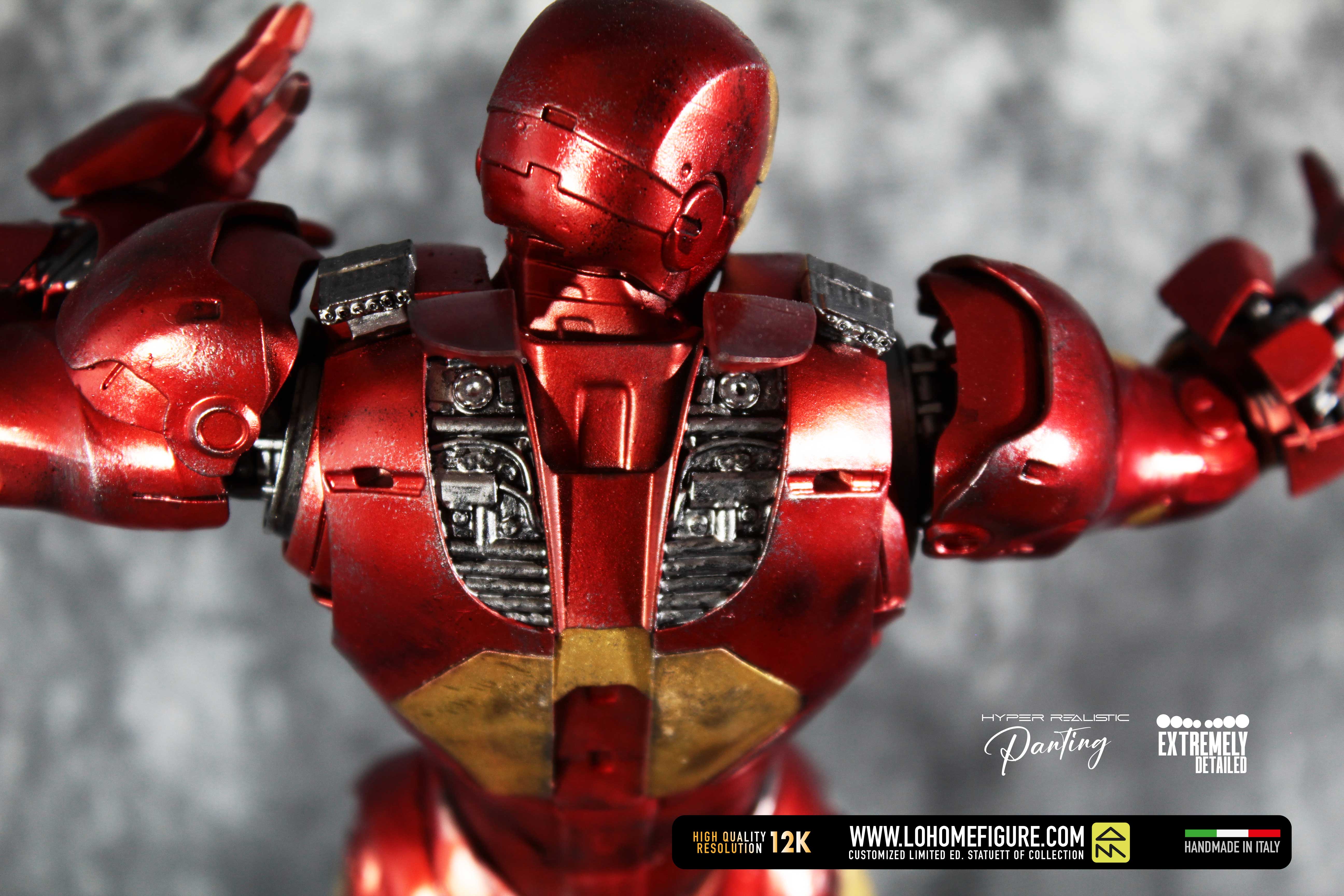 Iron Man Statua da collezione - Marvel Avengers Figure esclusiva - Real Cinematic Color con multi LED - scala 1:4